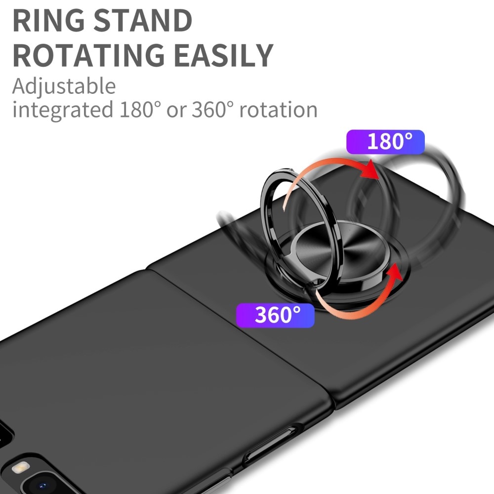 Samsung Galaxy Z Flip Hülle Magnetische Ringhalter Schwarz