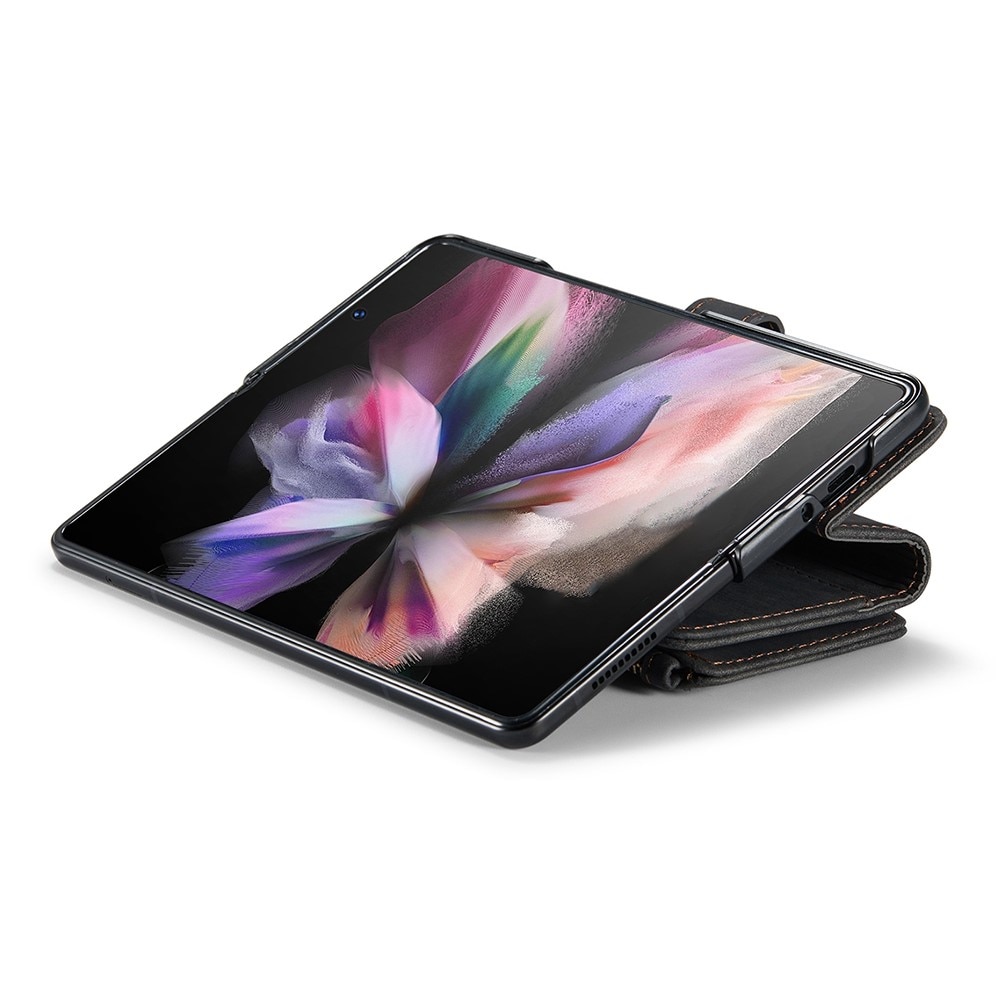 Zipper Portemonnaie-Hülle Samsung Galaxy Z Fold 3 Schwarz