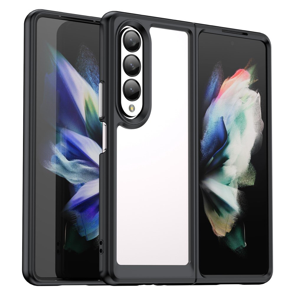 Samsung Galaxy Z Fold 5 hybride Handyhülle Crystal Hybrid, schwarz