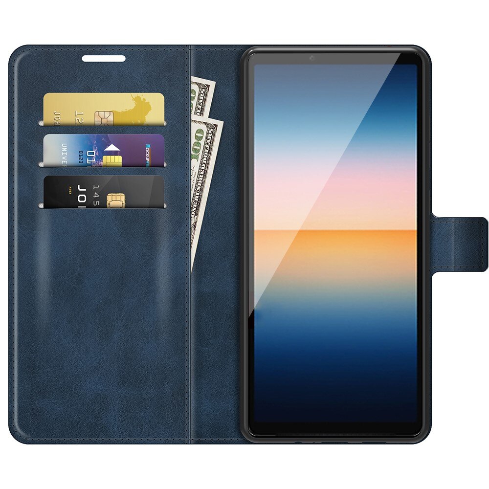 Sony Xperia 10 III Leather Wallet Blue