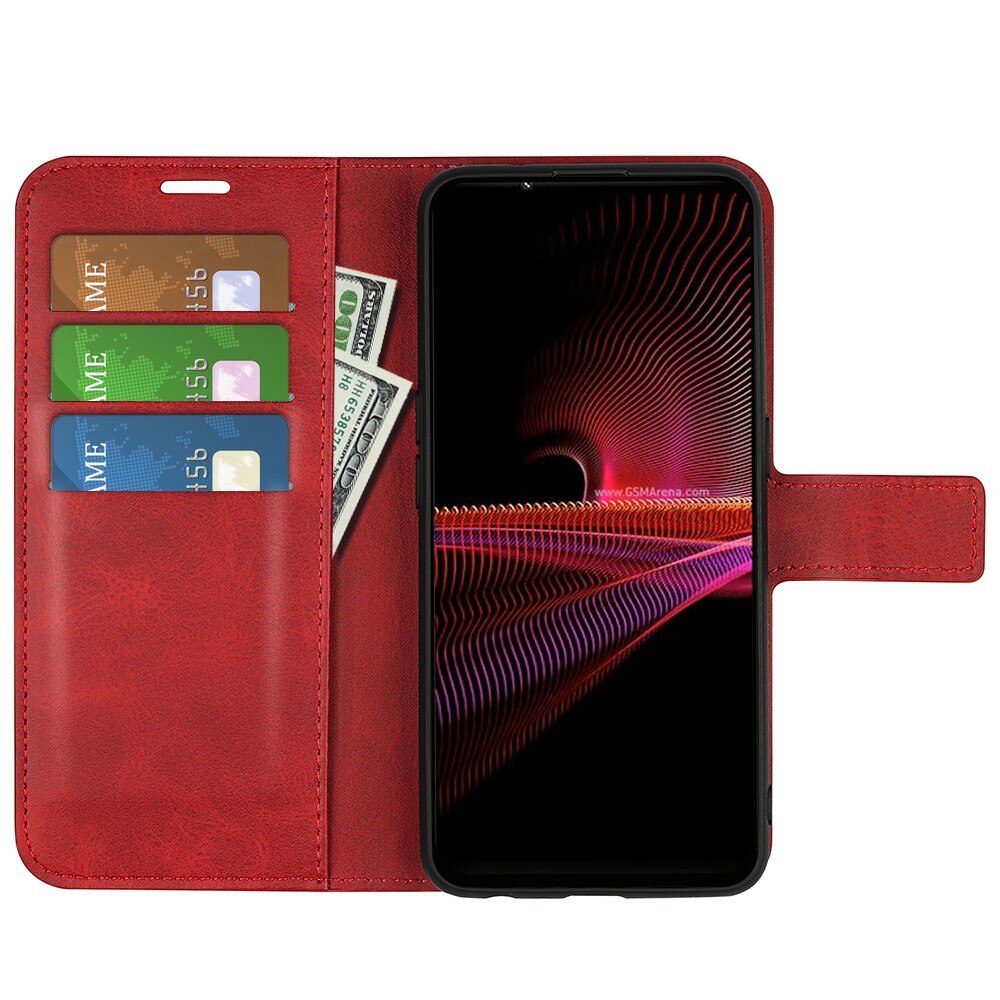 Sony Xperia 1 IV Leather Wallet Red
