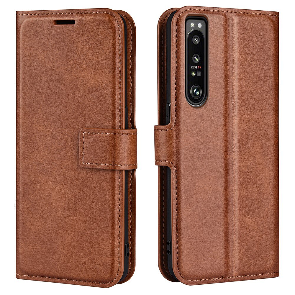 Sony Xperia 1 IV Leather Wallet Brown