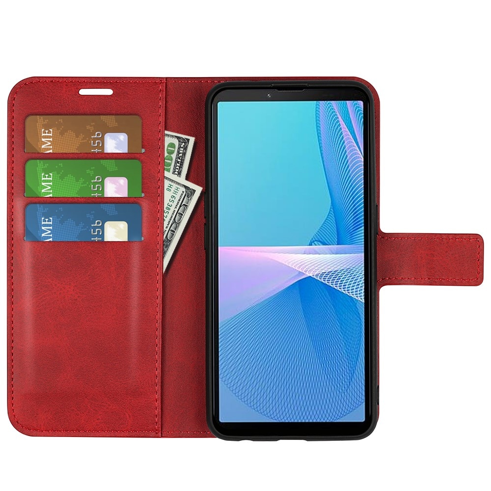 Sony Xperia 10 IV Leather Wallet Red