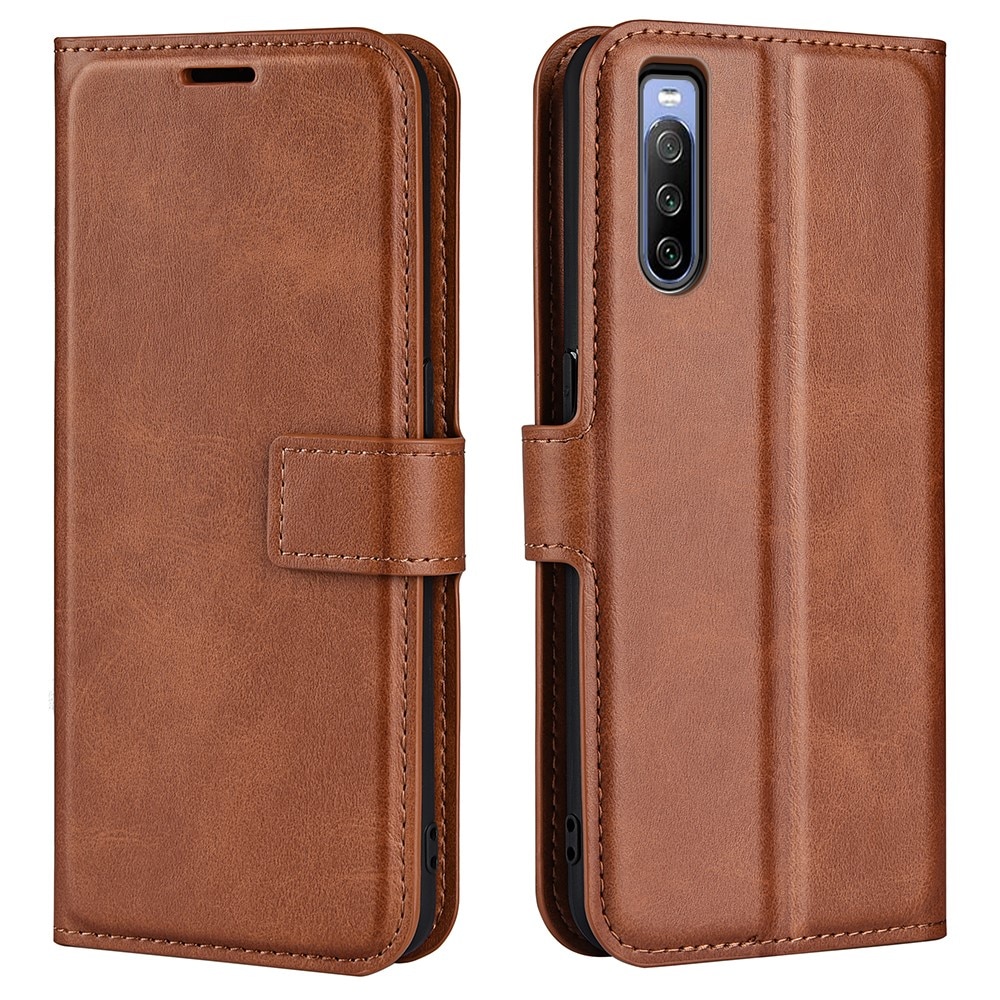 Sony Xperia 10 IV Leather Wallet Brown