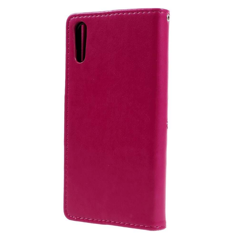 Sony Xperia XZ/XZs Handyhülle mit Schmetterlingsmuster, Rosa