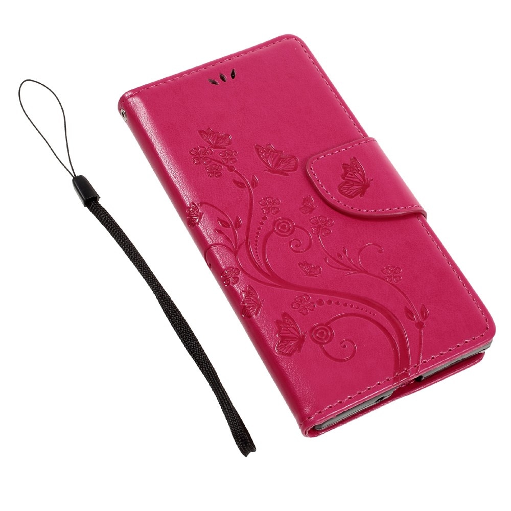 Sony Xperia XZ/XZs Handyhülle mit Schmetterlingsmuster, rosa