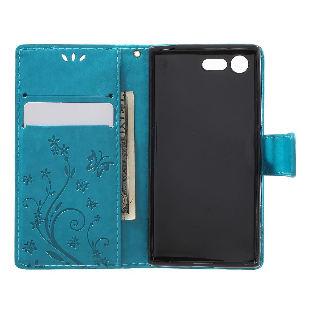 Sony Xperia X Compact Handytasche Schmetterling Blau