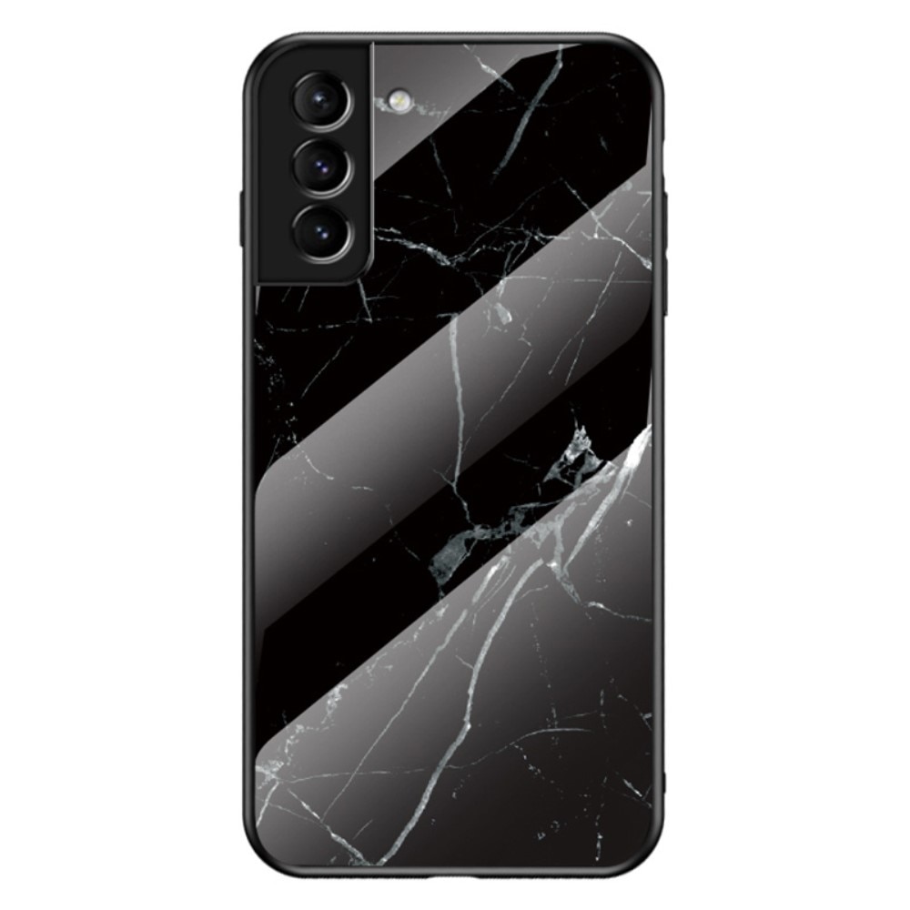 Samsung Galaxy S22 Plus Hülle Gehärtetem Glas Black Marble