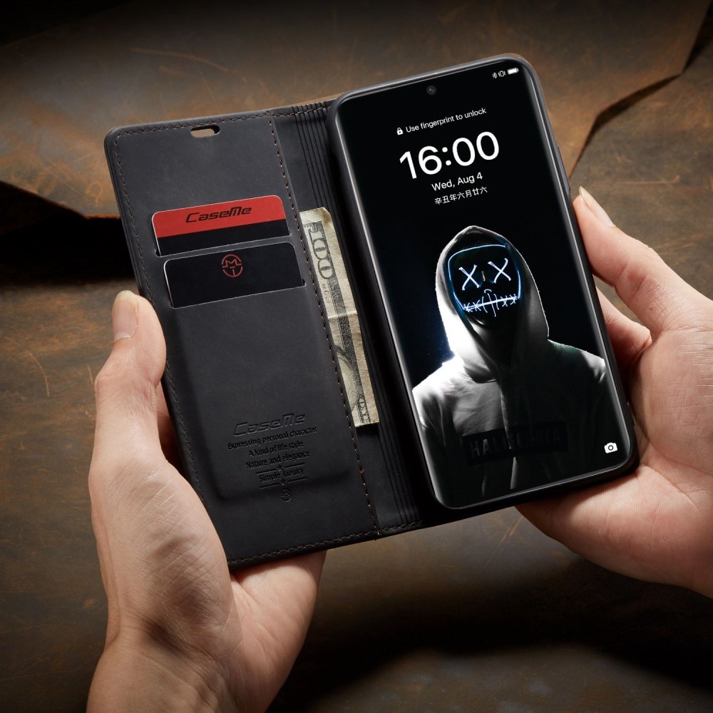 Slim Portemonnaie-Hülle Huawei P50 Pro schwarz