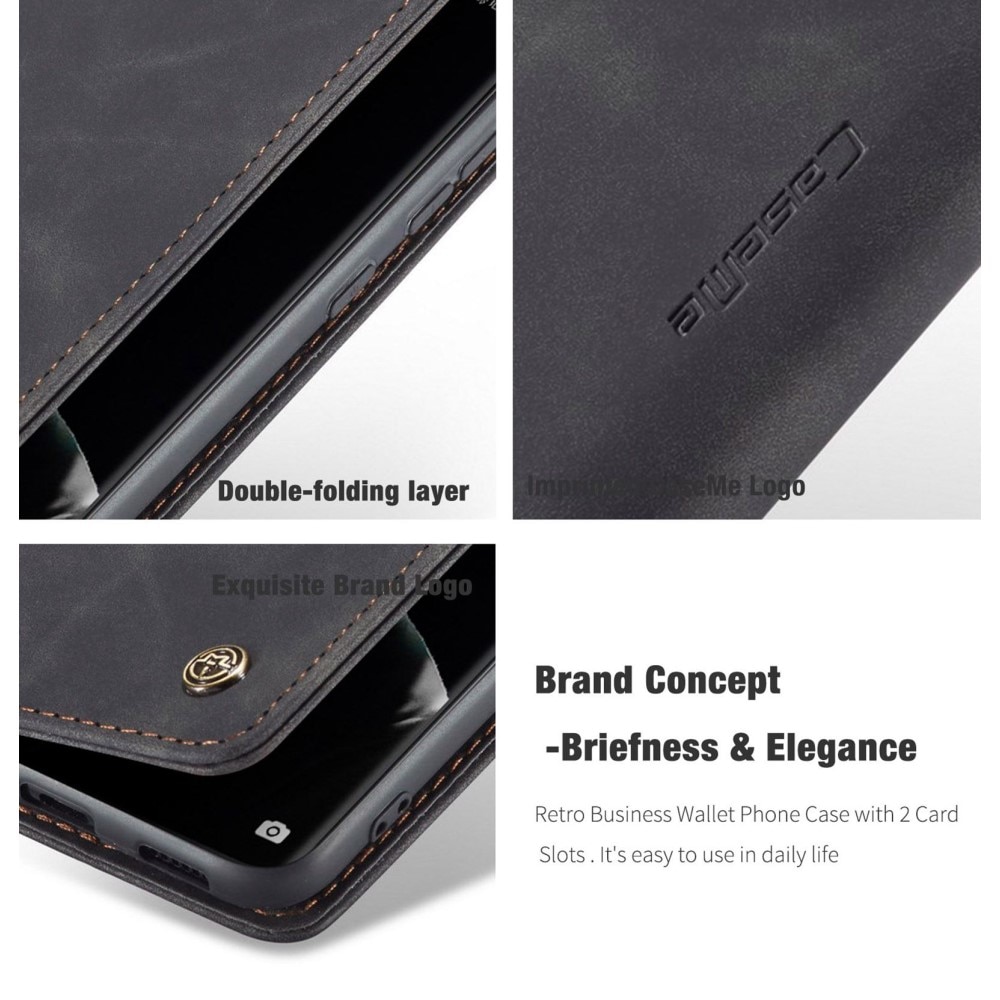 Slim Portemonnaie-Hülle Huawei P50 Pro schwarz