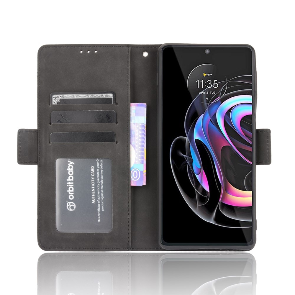 Motorola Edge 20 Pro Multi Portemonnaie-Hülle Schwarz