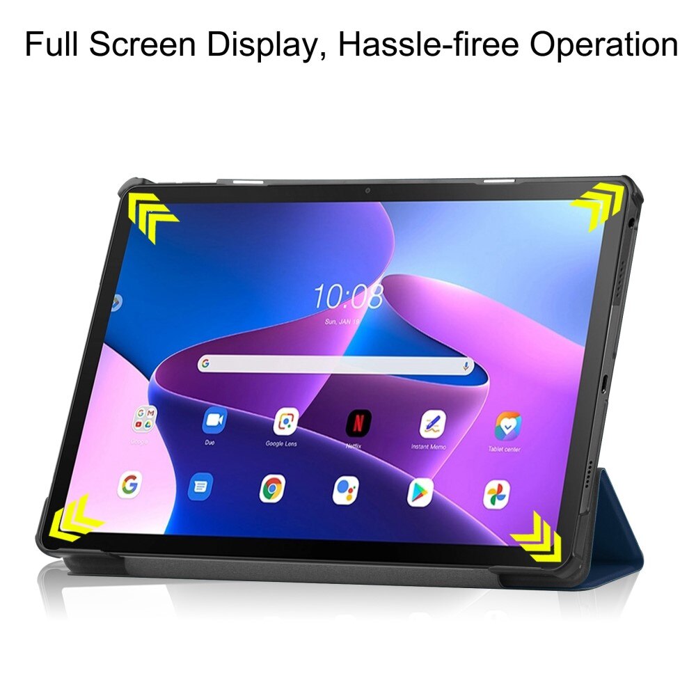  Lenovo Tab M10 Plus (3rd gen) Tri-Fold Case Schutzhülle Blau