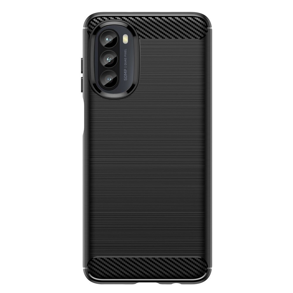 Motorola Moto G52 Hülle TPU Brushed Schwarz
