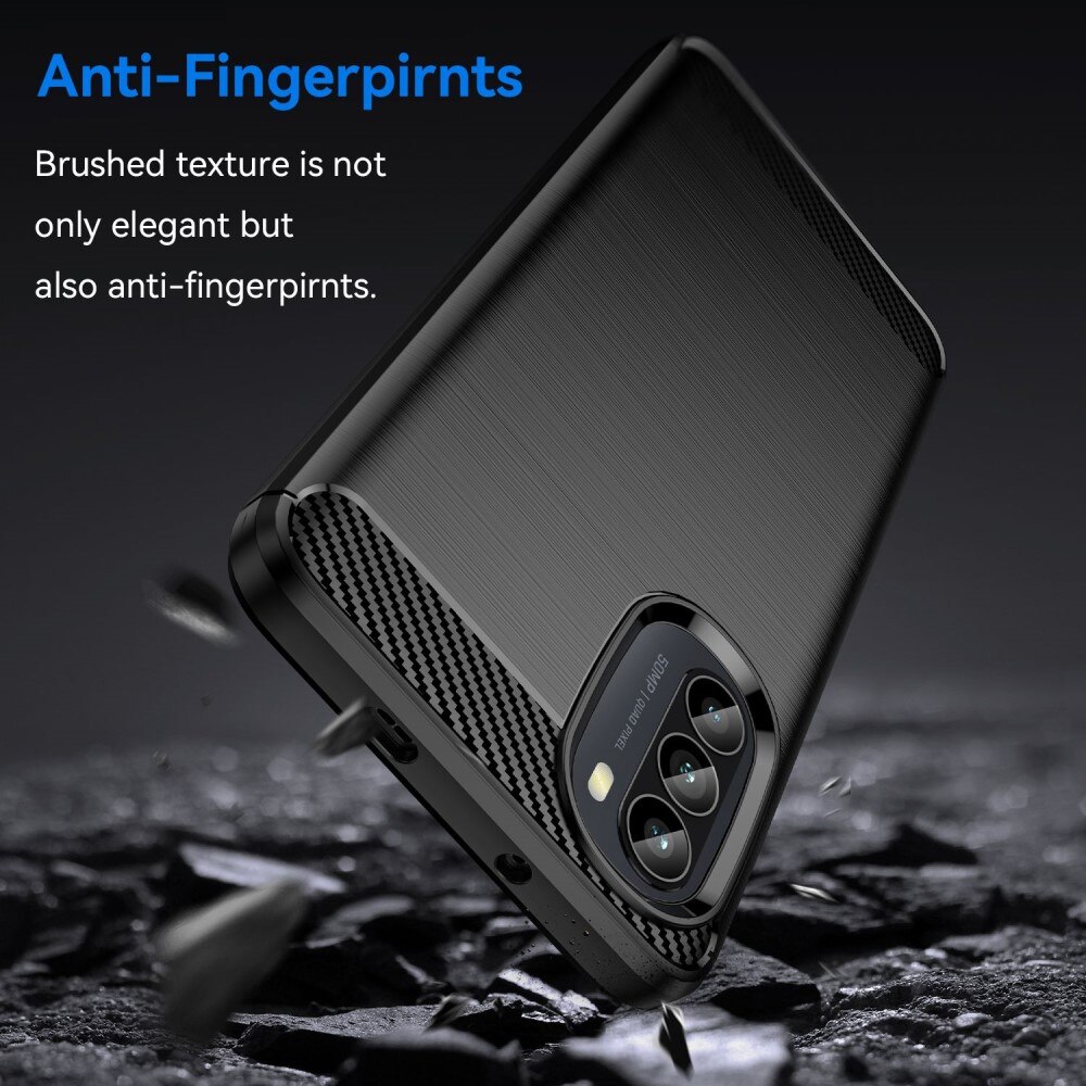 Motorola Moto G52 Hülle TPU Brushed Schwarz