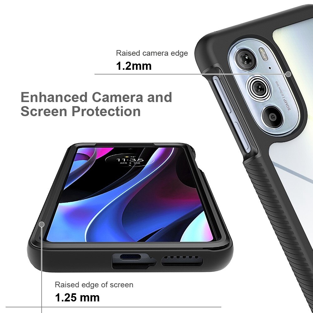 Motorola Edge 30 Pro Full Protection Case Schwarz