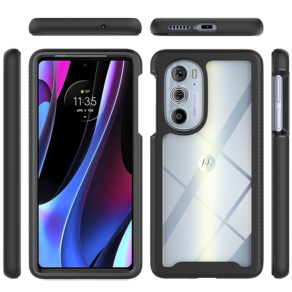 Motorola Edge 30 Pro Full Protection Case Schwarz