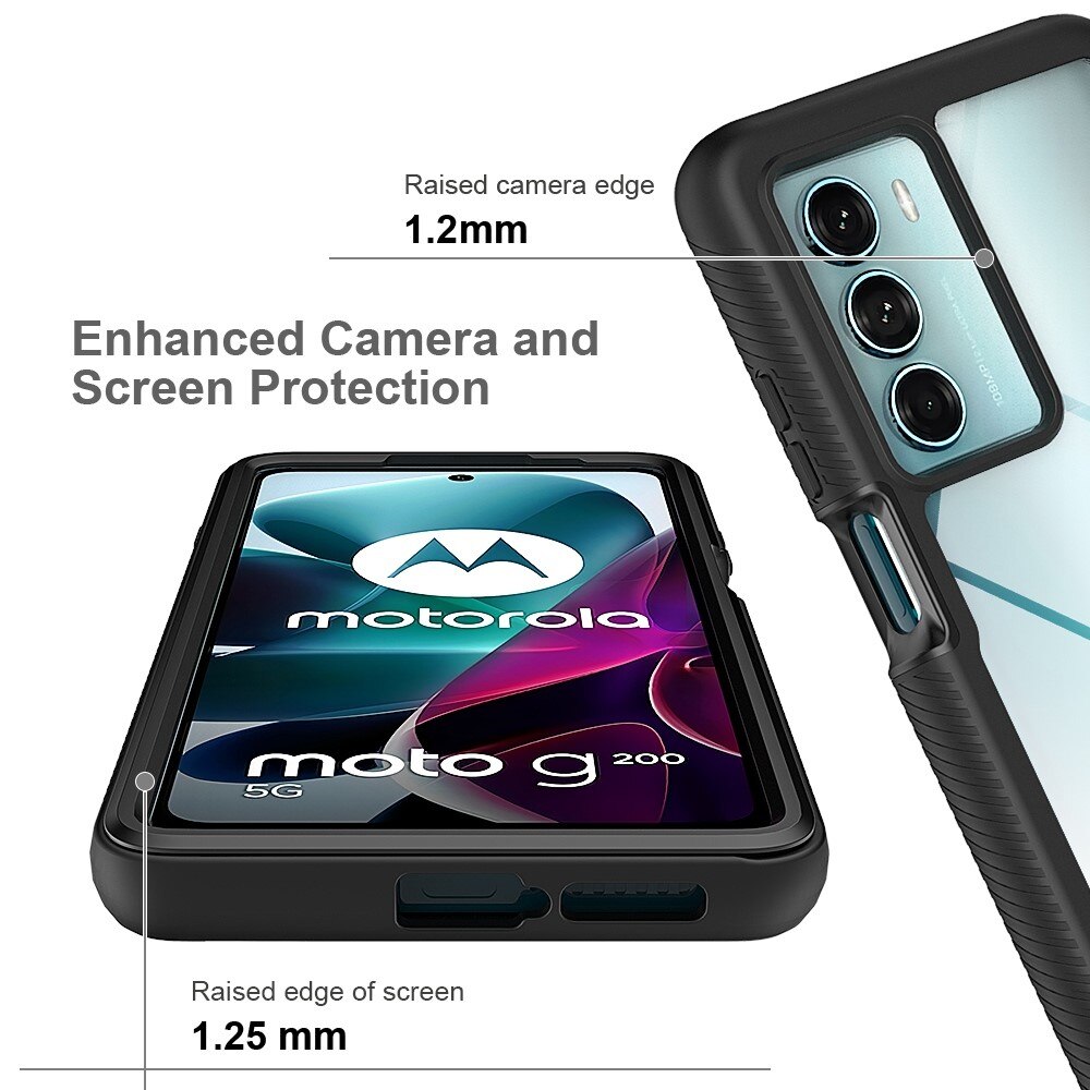 Motorola Moto G200 Full Protection Case Schwarz