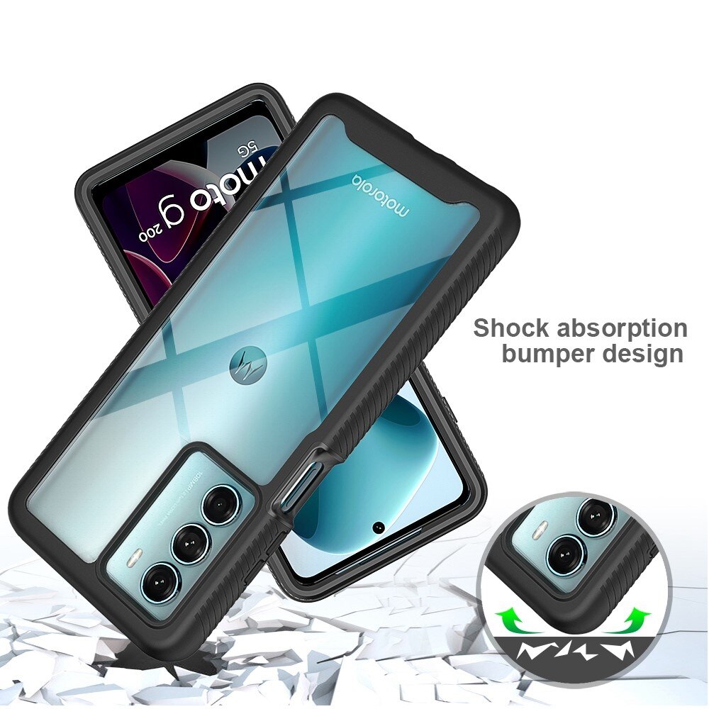 Motorola Moto G200 Full Protection Case Schwarz