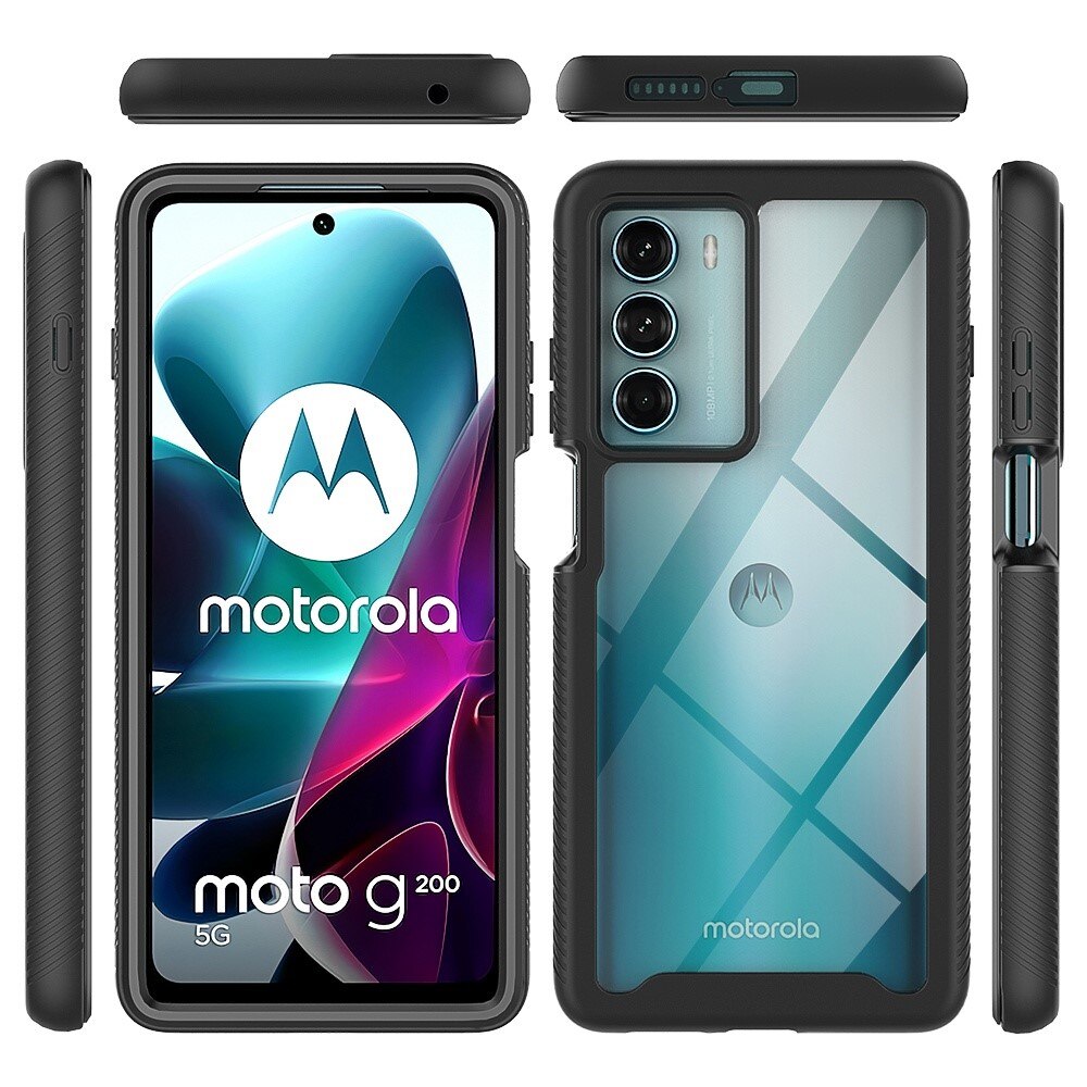 Motorola Moto G200 Full Protection Case Schwarz