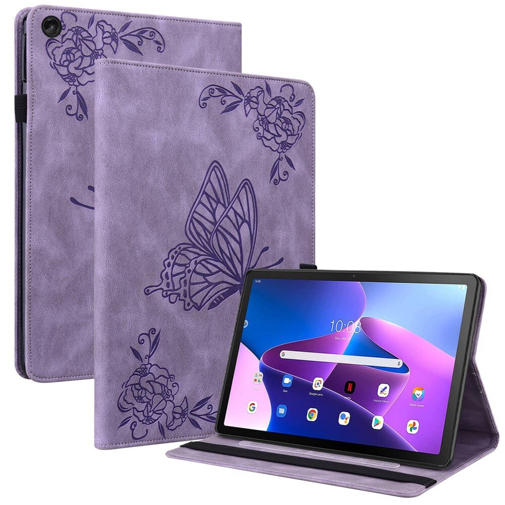 Lenovo Tab M10 (3rd gen) Handytasche Schmetterling Lila