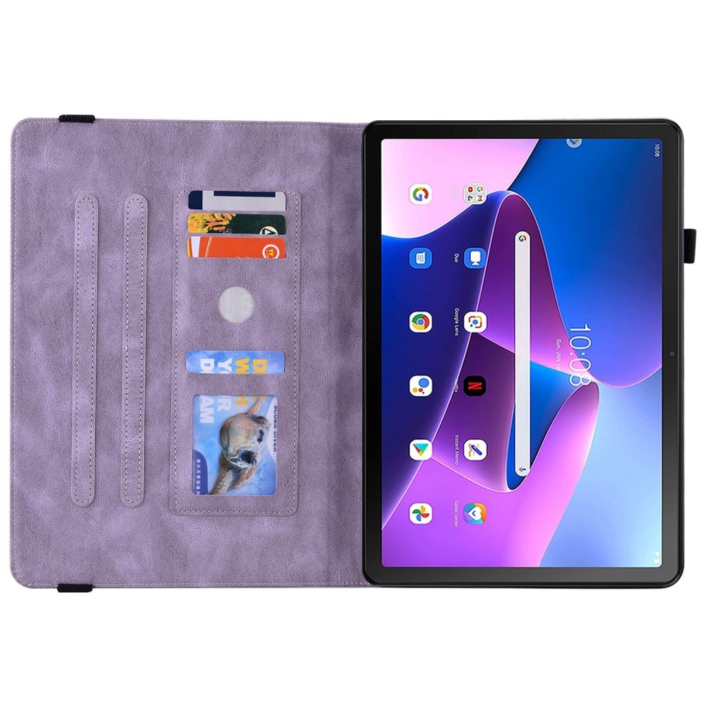 Lenovo Tab M10 (3rd gen) Handytasche Schmetterling Lila