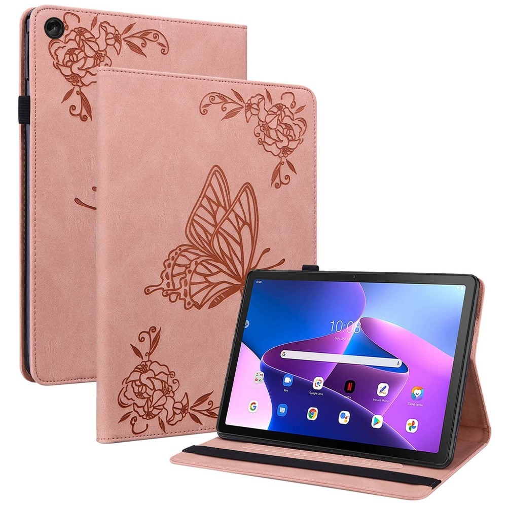 Lenovo Tab M10 (3rd gen) Handytasche Schmetterling Rosa