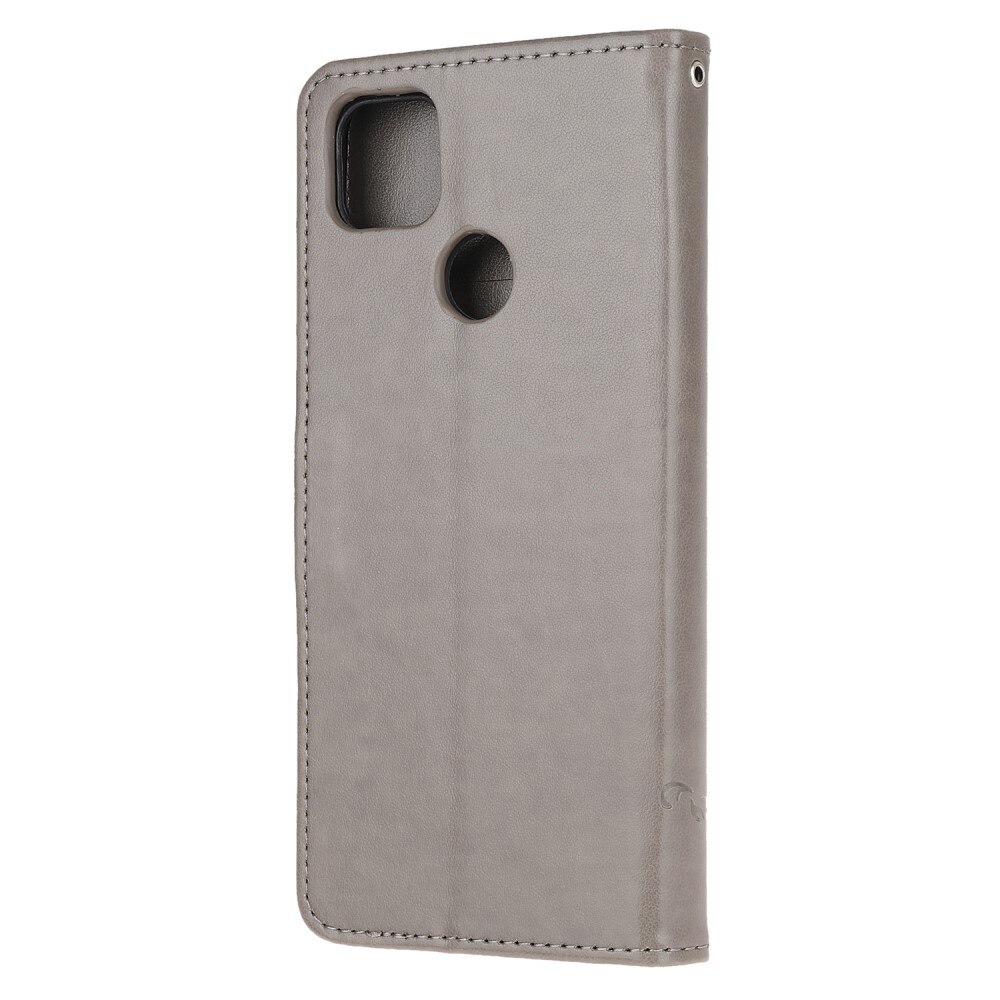 Xiaomi Redmi 9C Handyhülle mit Schmetterlingsmuster, Grau