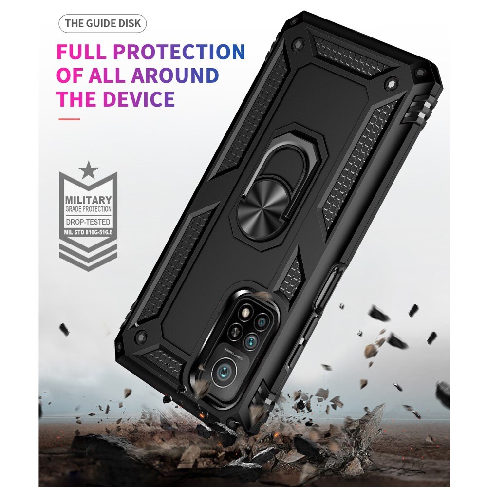 Xiaomi Mi 10T/10T Pro Hybrid-Hülle Tech Ring Schwarz