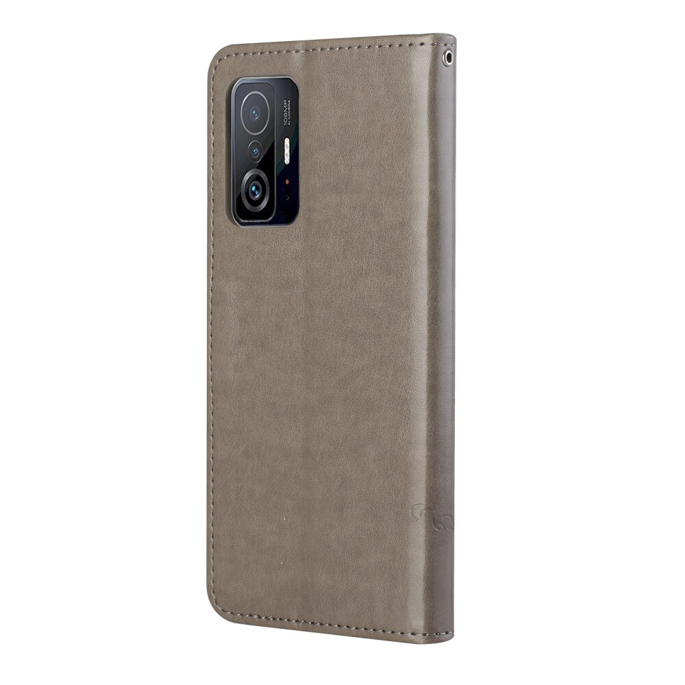 Xiaomi 11T/11T Pro Handyhülle mit Schmetterlingsmuster, Grau
