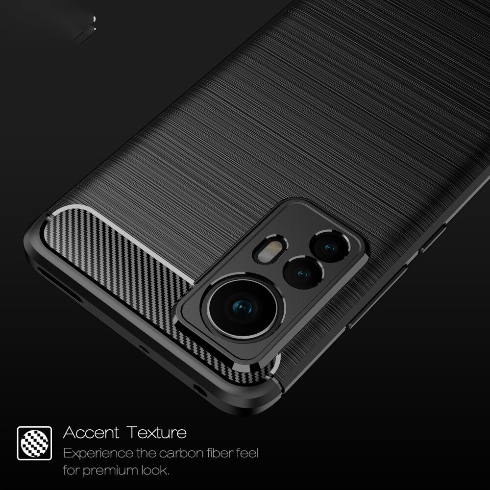Xiaomi 12 Hülle TPU Brushed Schwarz
