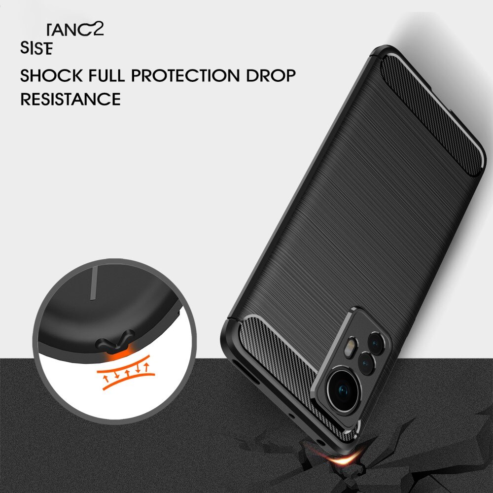 Xiaomi 12 Hülle TPU Brushed Schwarz