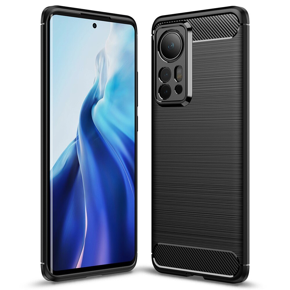 Xiaomi 12 Pro Hülle TPU Brushed Schwarz