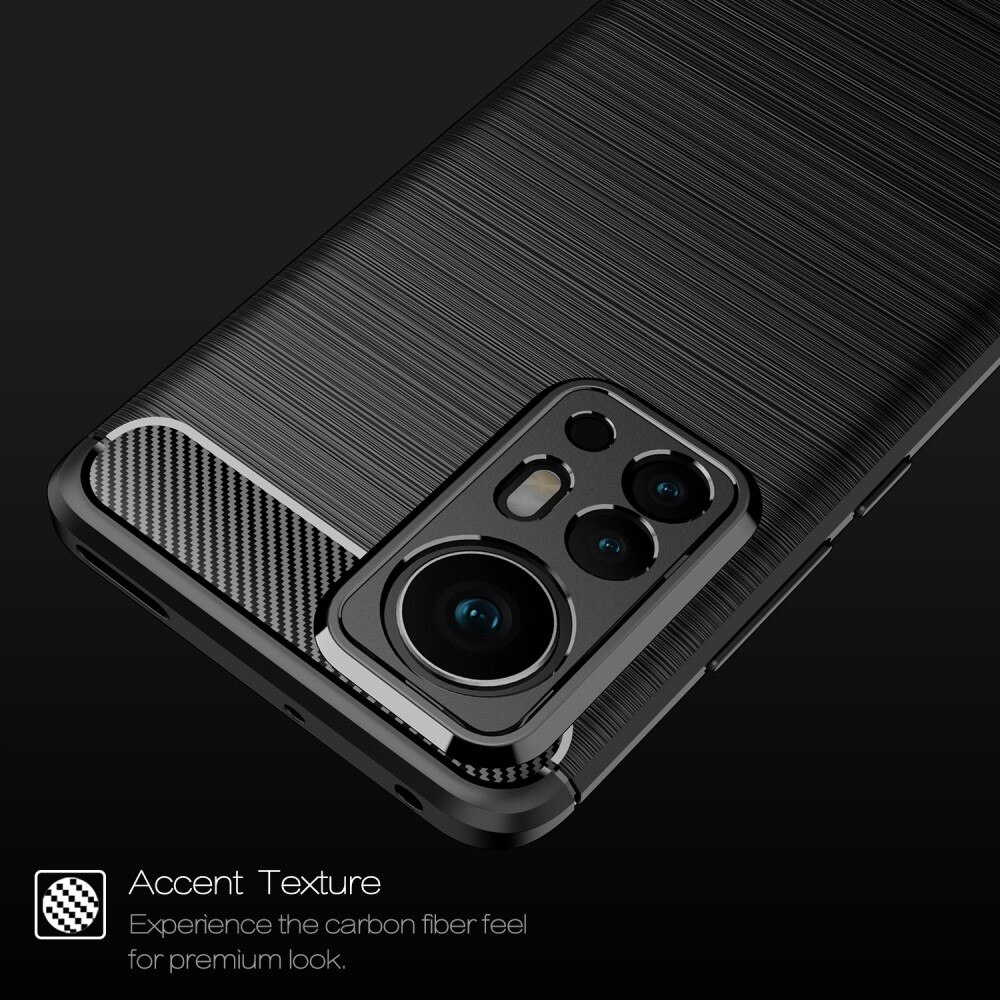 Xiaomi 12 Pro Hülle TPU Brushed Schwarz