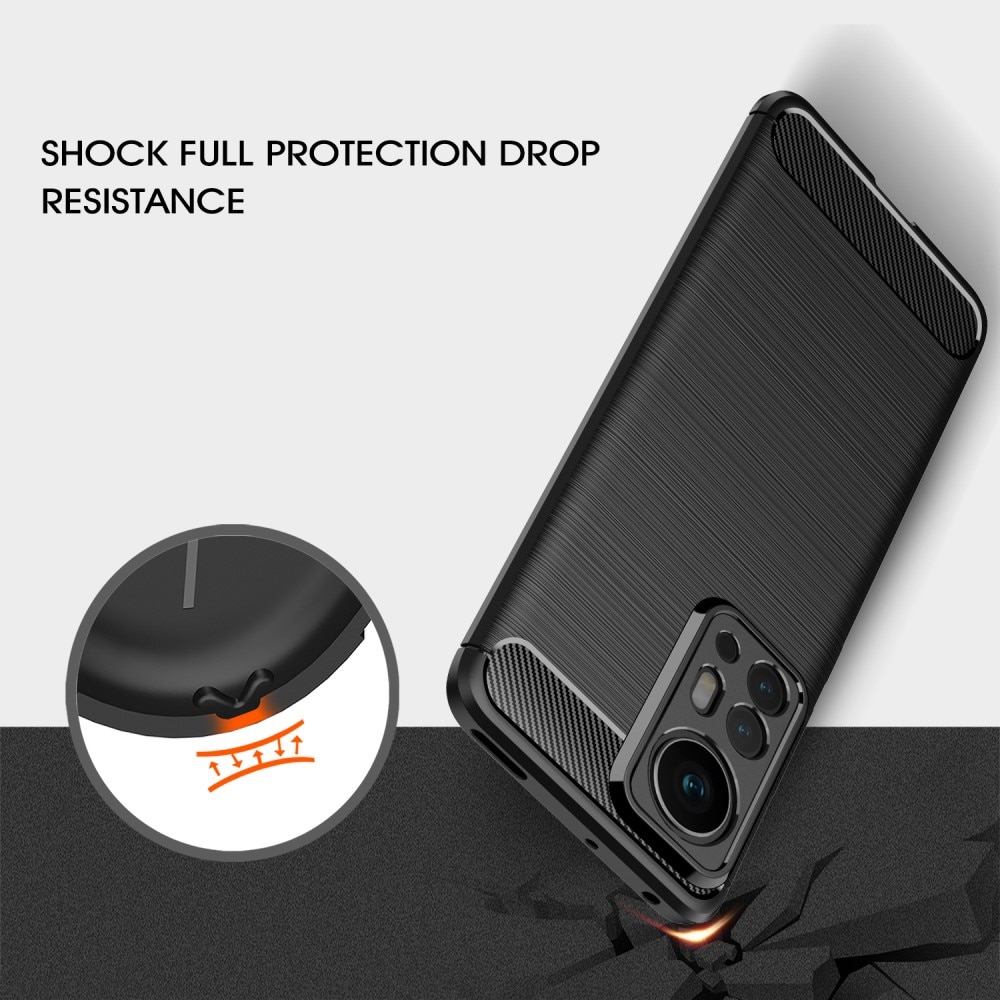 Xiaomi 12 Pro Hülle TPU Brushed Schwarz