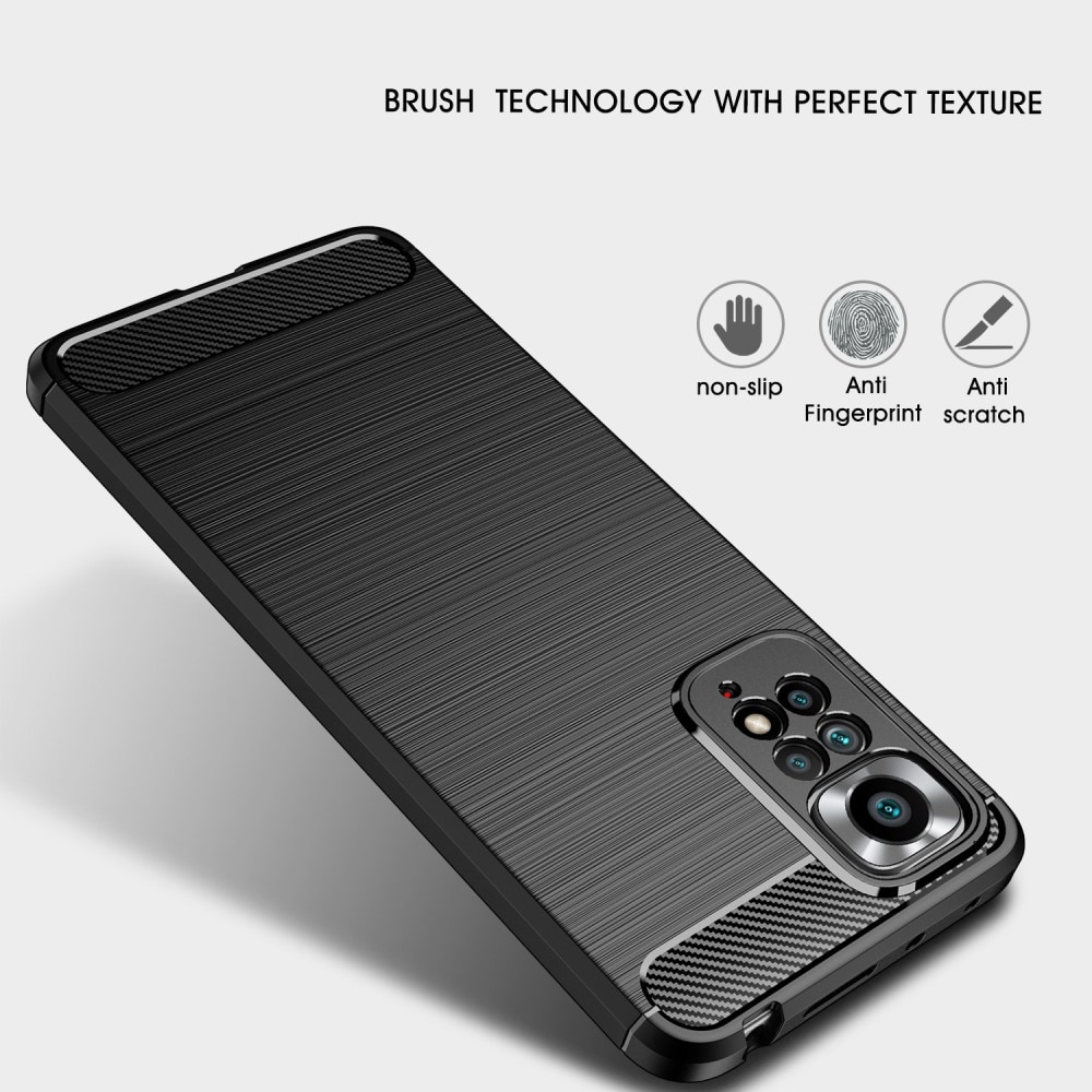 Xiaomi Redmi Note 11 Pro Hülle TPU Brushed Schwarz