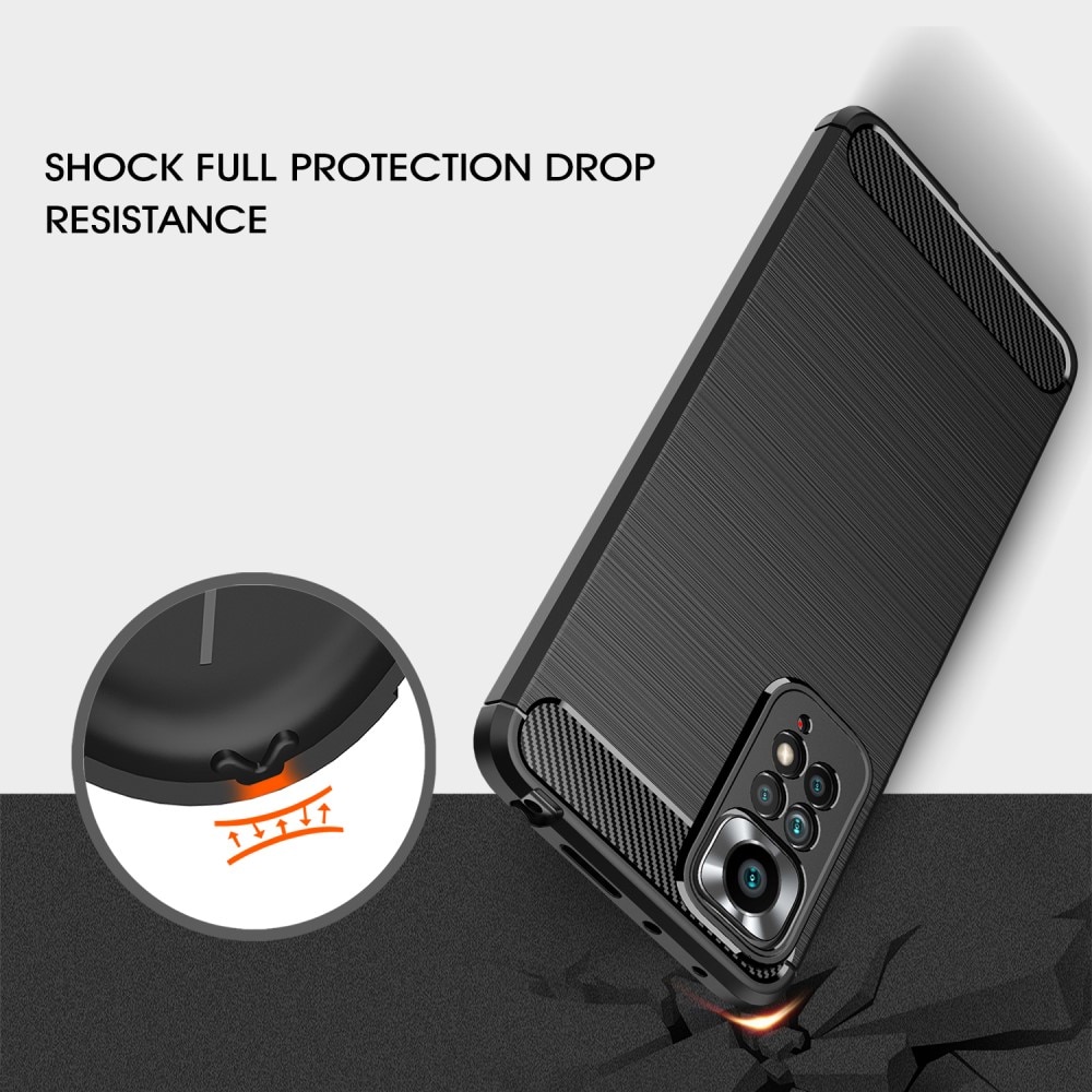 Xiaomi Redmi Note 11 Pro Hülle TPU Brushed Schwarz