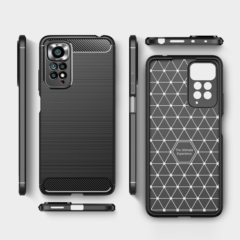 Xiaomi Redmi Note 11 Pro Hülle TPU Brushed Schwarz