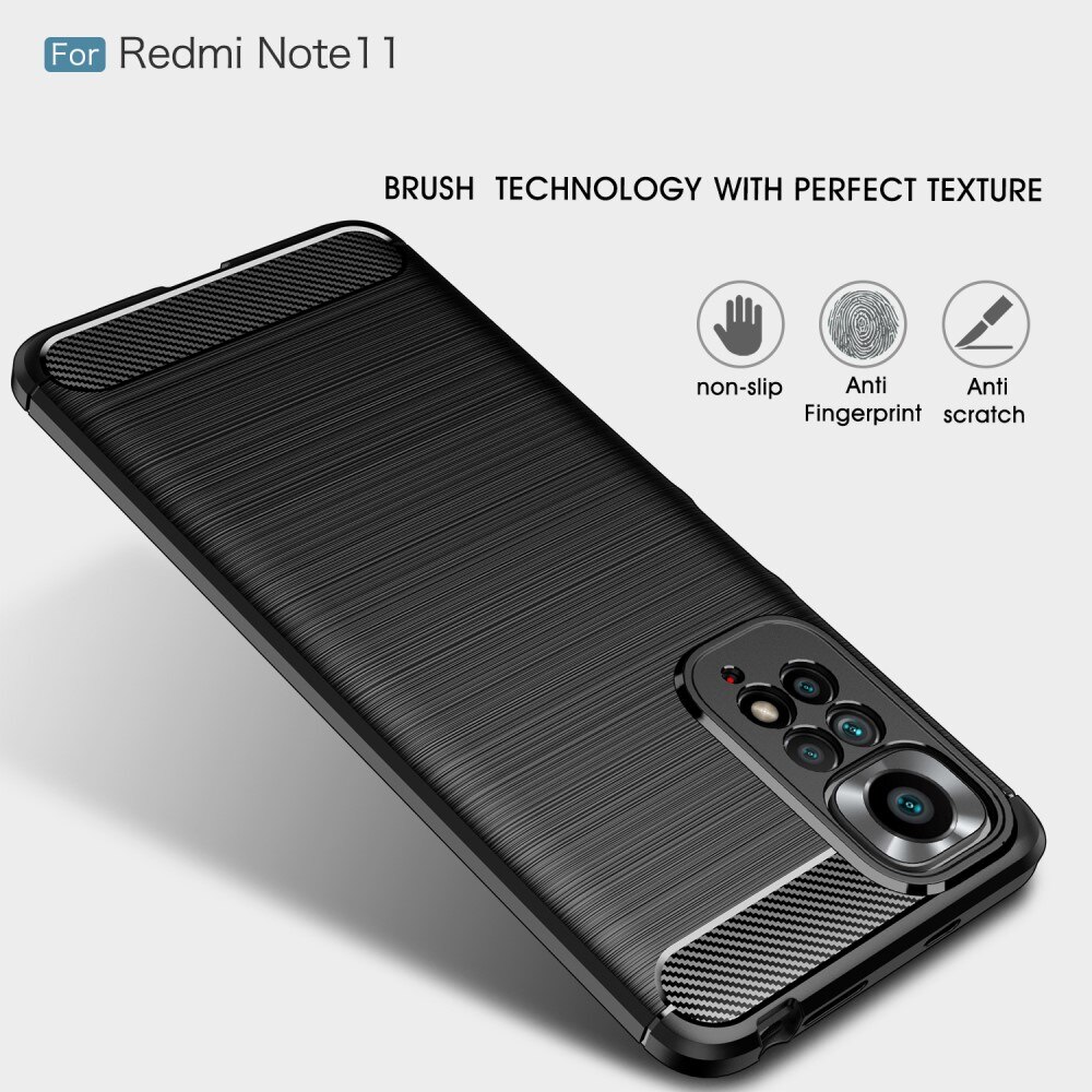 Xiaomi Redmi Note 11 Hülle TPU Brushed Schwarz