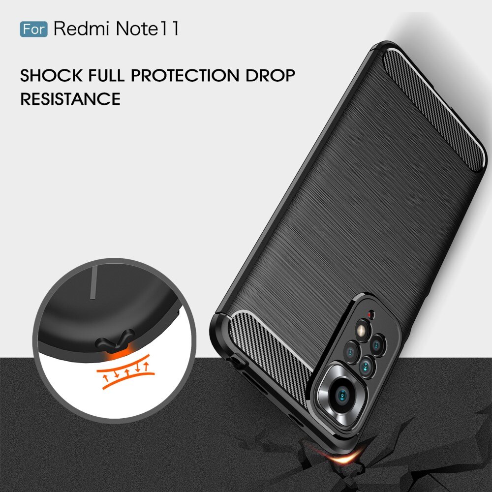 Xiaomi Redmi Note 11 Hülle TPU Brushed Schwarz