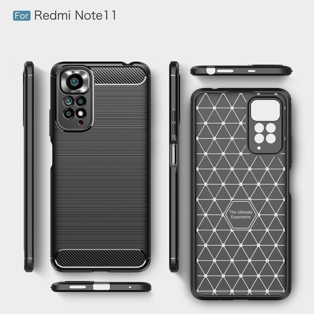 Xiaomi Redmi Note 11 Hülle TPU Brushed Schwarz