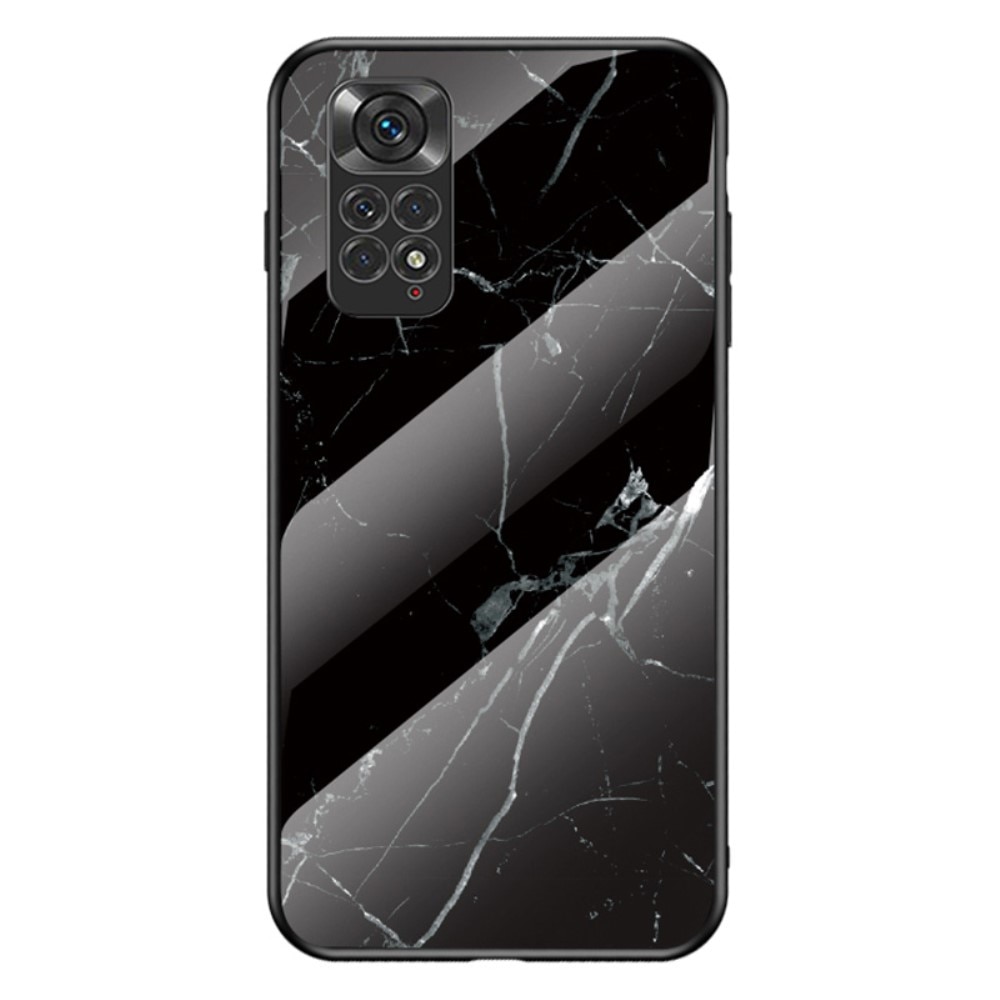 Xiaomi Redmi Note 11 Hülle aus gehärtetem Glas Black Marble
