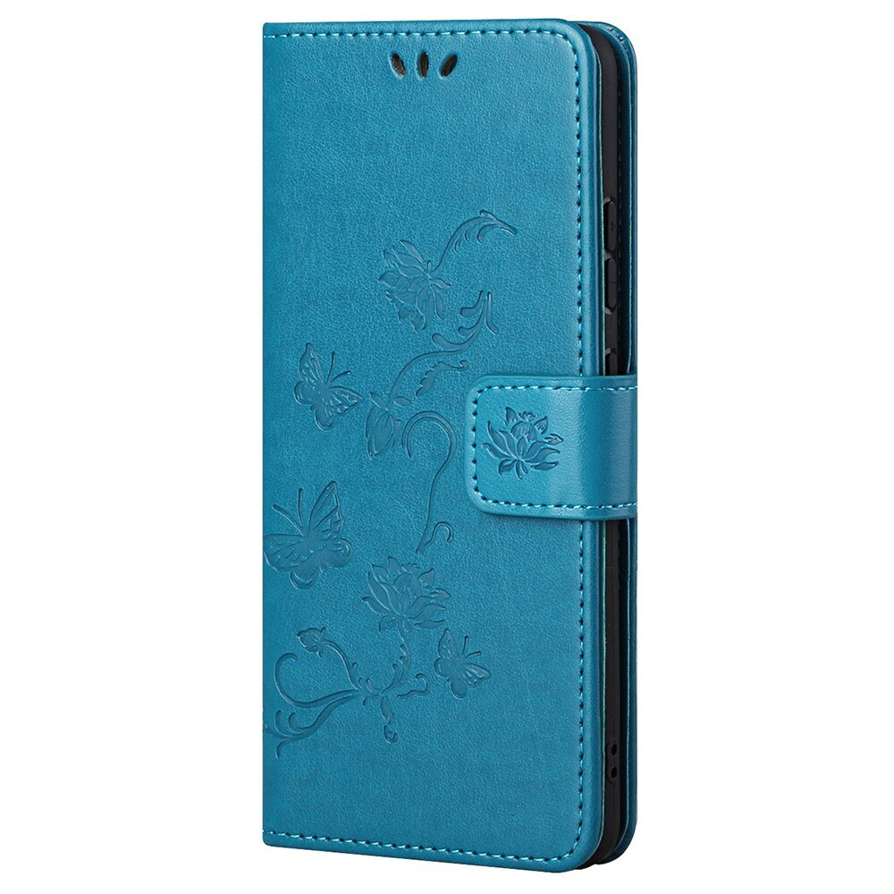 Xiaomi Redmi Note 11 Pro Handyhülle mit Schmetterlingsmuster, Blau