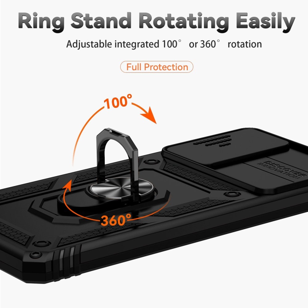 Xiaomi Redmi Note 11 Pro Hybrid-Hülle Ring + Kameraschutz Schwarz