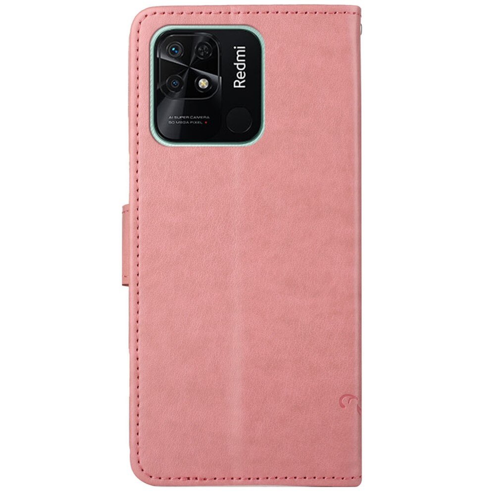 Xiaomi Redmi 10C Handyhülle mit Schmetterlingsmuster, Rosa
