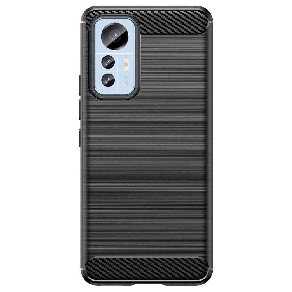 Xiaomi 12 Lite Hülle TPU Brushed Schwarz