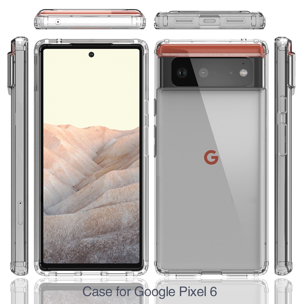 Google Pixel 6 hybride Handyhülle Crystal Hybrid, durchsichtig