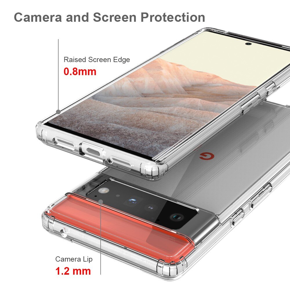 Google Pixel 6 Pro hybride Handyhülle Crystal Hybrid, durchsichtig