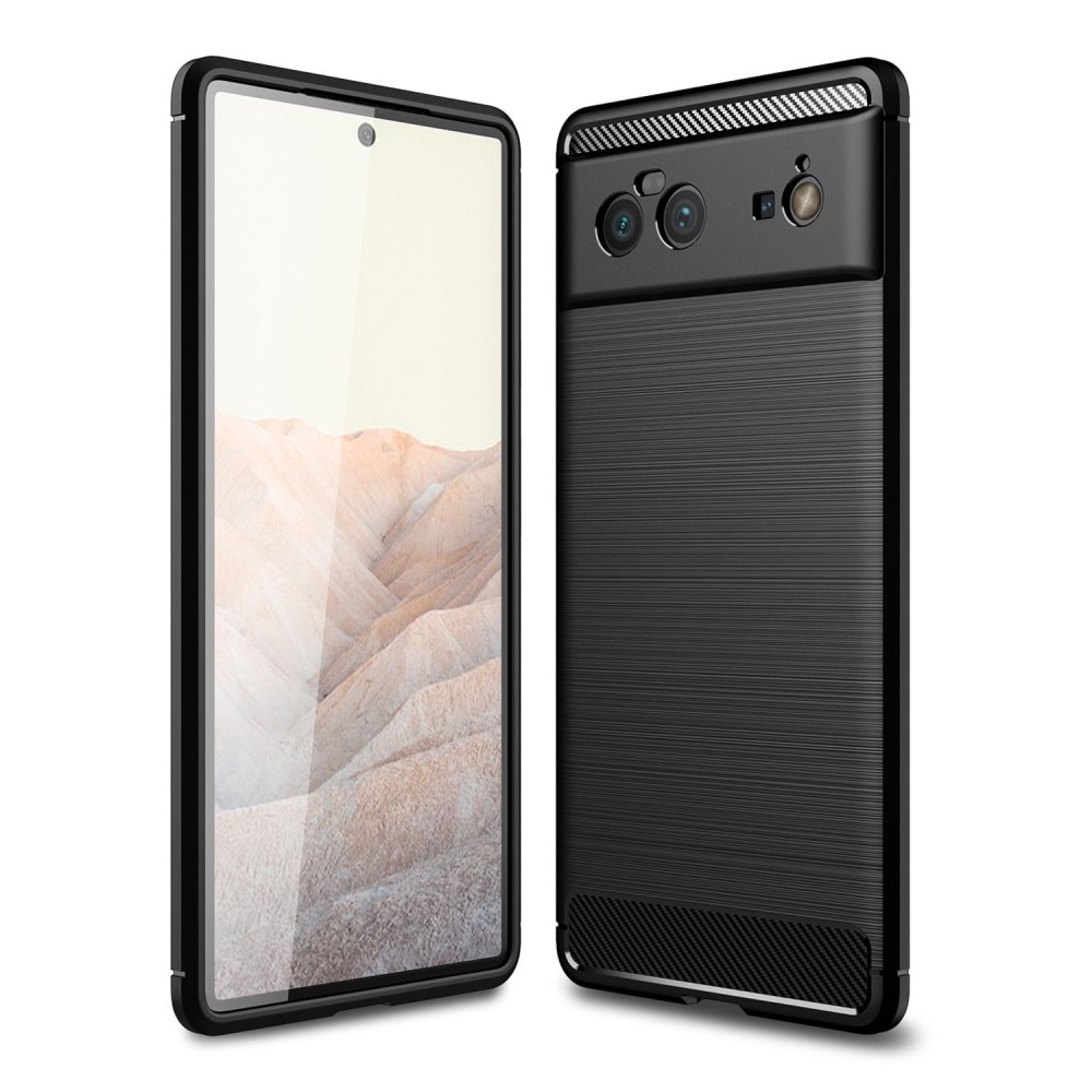 Google Pixel 6 Pro Hülle TPU Brushed Schwarz