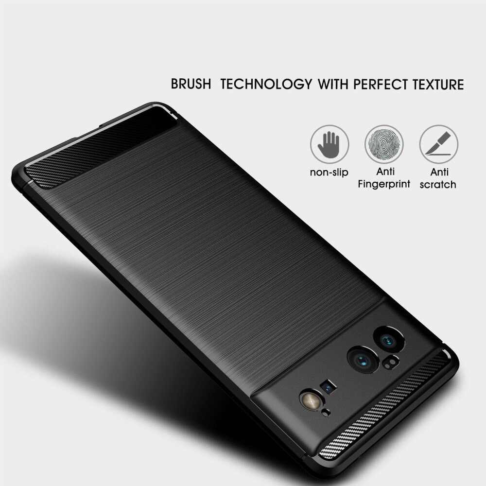 Google Pixel 6 Pro Hülle TPU Brushed Schwarz