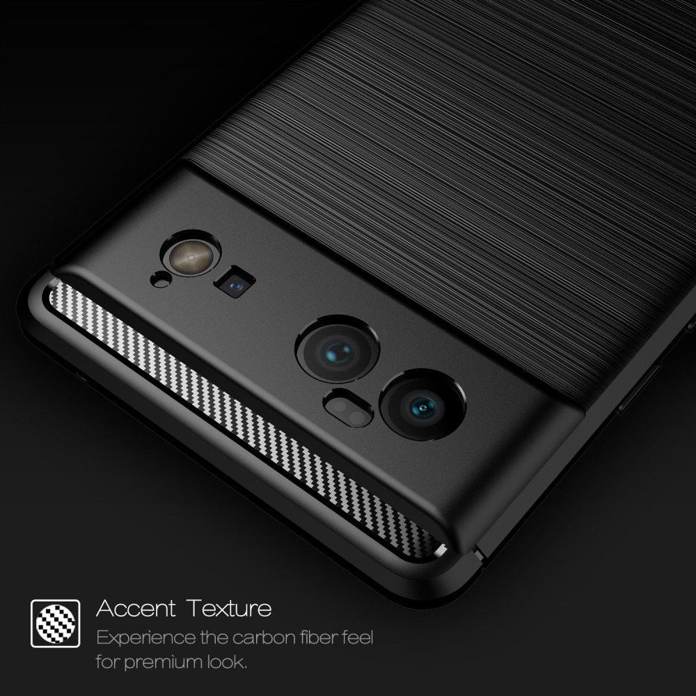 Google Pixel 6 Pro Hülle TPU Brushed Schwarz
